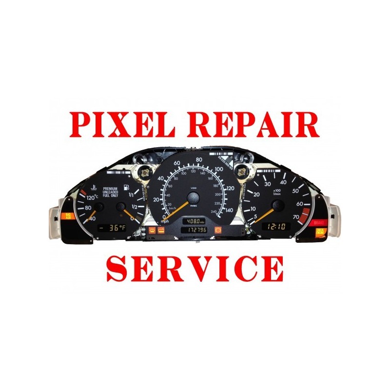 MERCEDES W202 W208 W210 INSTRUMENT CLUSTER LCD DISPLAY PIXEL REPAIR SERVICE