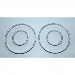 BMW E38 7-ser E39 5-ser E53 X5 Silver/Titan color Snap ON Gauges rings for instrument cluster