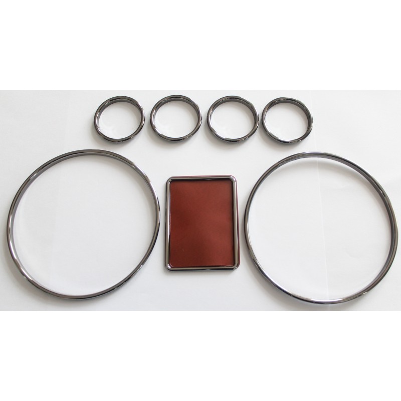 Audi A4 (B5), A6 (C5), A3 (8L)  Snap on Black Chrome Color Gauges Rings