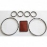 Audi A4 (B5), A6 (C5), A3 (8L)  Snap on Black Chrome Color Gauges Rings