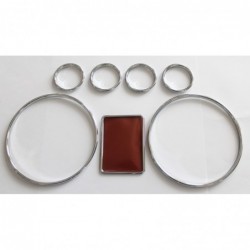 Audi A4 (B5), A6 (C5), A3 (8L)  Snap on Chrome Color Gauges Rings